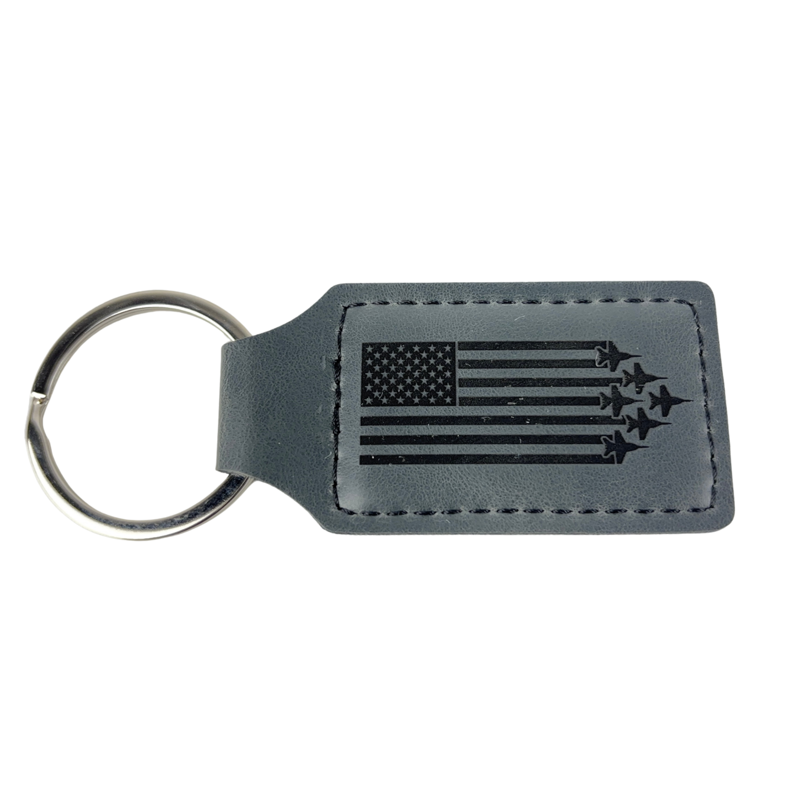 Prim In Proper Keychain 2x1" Flag Delta Jets