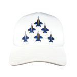 Prim In Proper Foam Trucker Hat Cap Delta Blue F-18