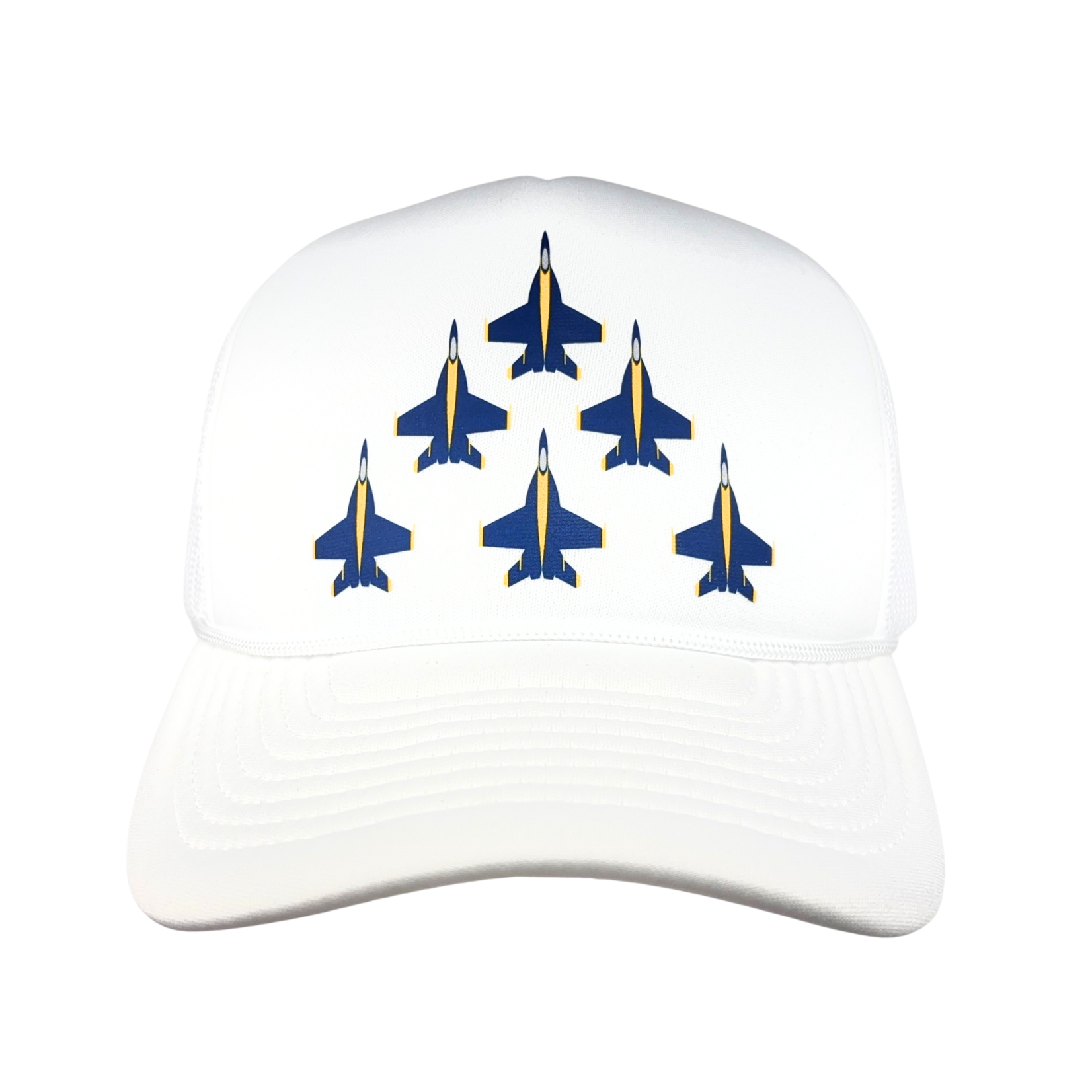 Prim In Proper Foam Trucker Hat Cap Delta Blue F-18