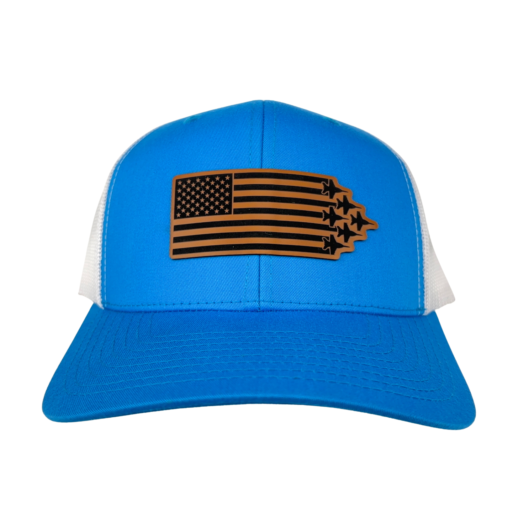 Prim In Proper Trucker Hat Cap US Flag Delta F-18 Jets
