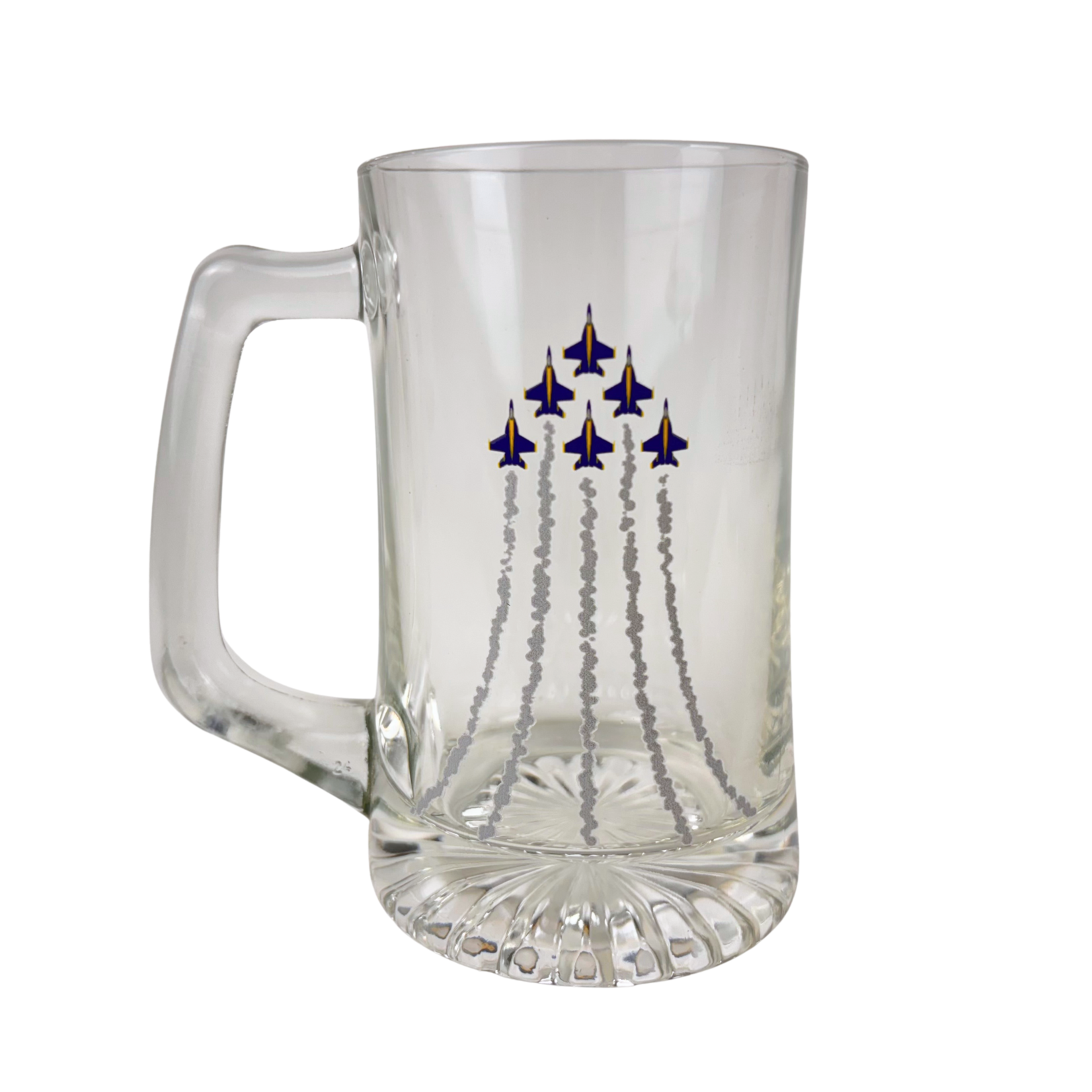 Prim In Proper Beer Mug 14oz Glass - Delta F-18 Smoke