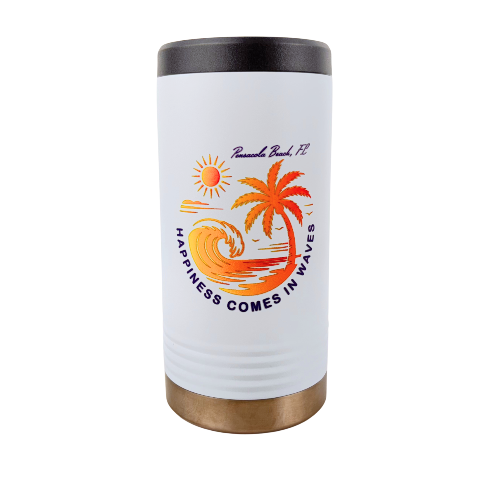 Prim In Proper Skinny Can/Bottle Holder - Happiness