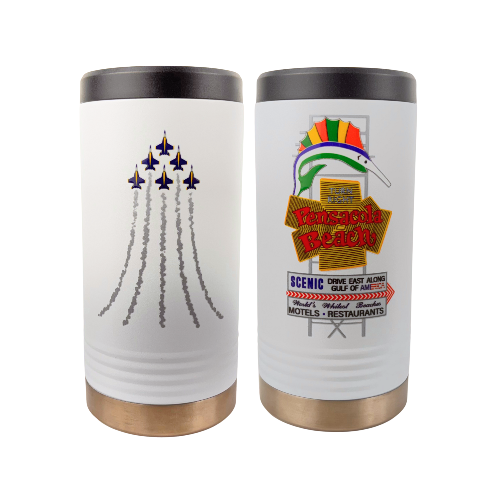 Prim In Proper Skinny Can/Bottle Holder - Delta F-18 Smoke/PB Sign