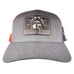 Prim In Proper Trucker Hat 112 Liberty or Death Statue Skull