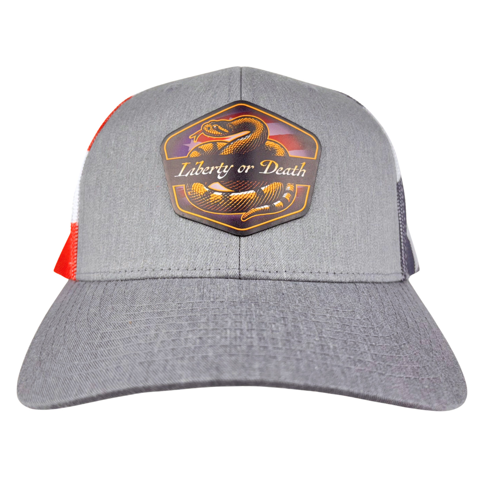 Prim In Proper Trucker Hat 112 Liberty or Death Snake