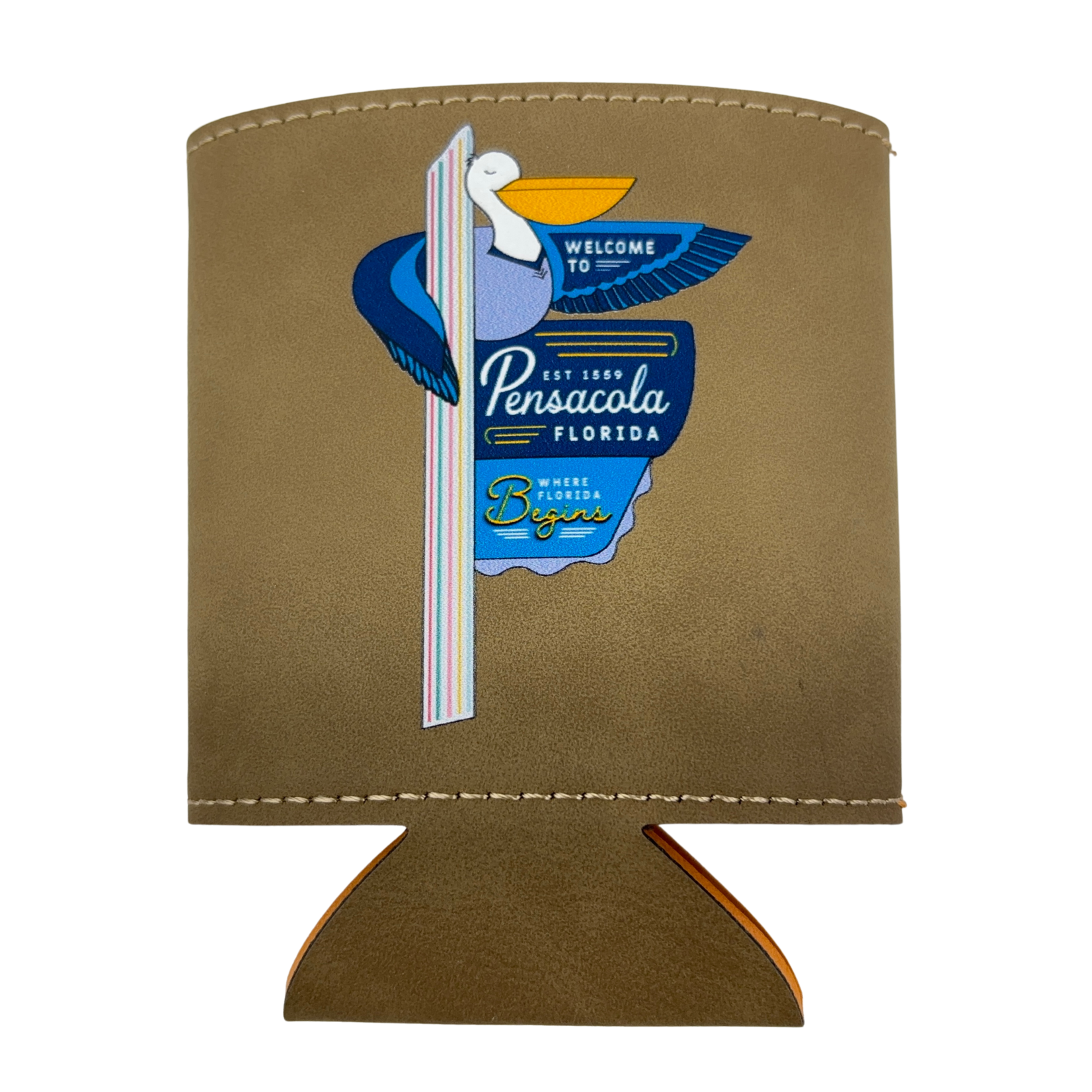 Prim In Proper Can Duster Koozie - Pelican Sign