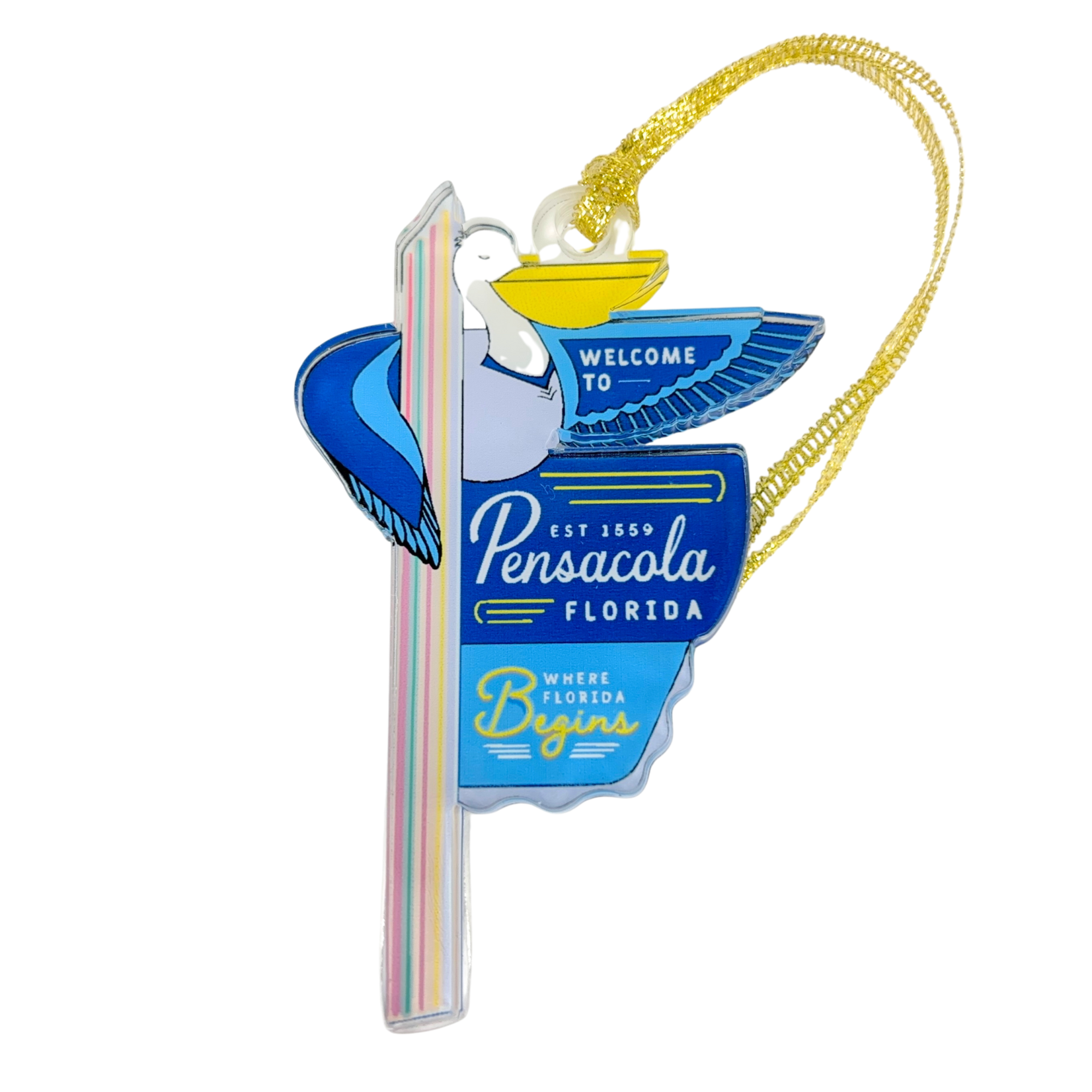 Pelican Welcome Sign Ornament