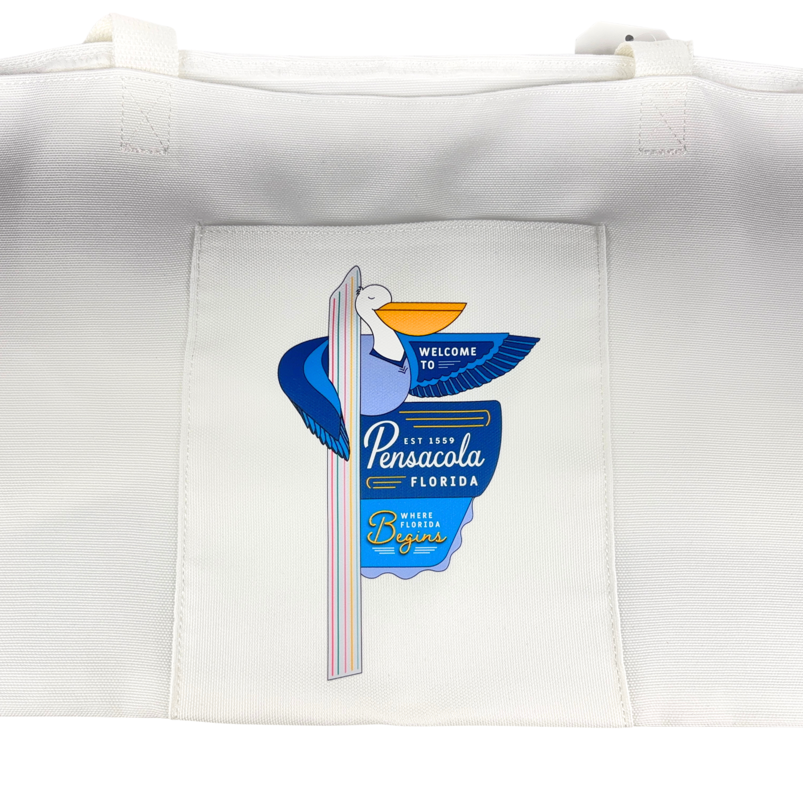 Prim In Proper Canvas Tote Bag White Pelican