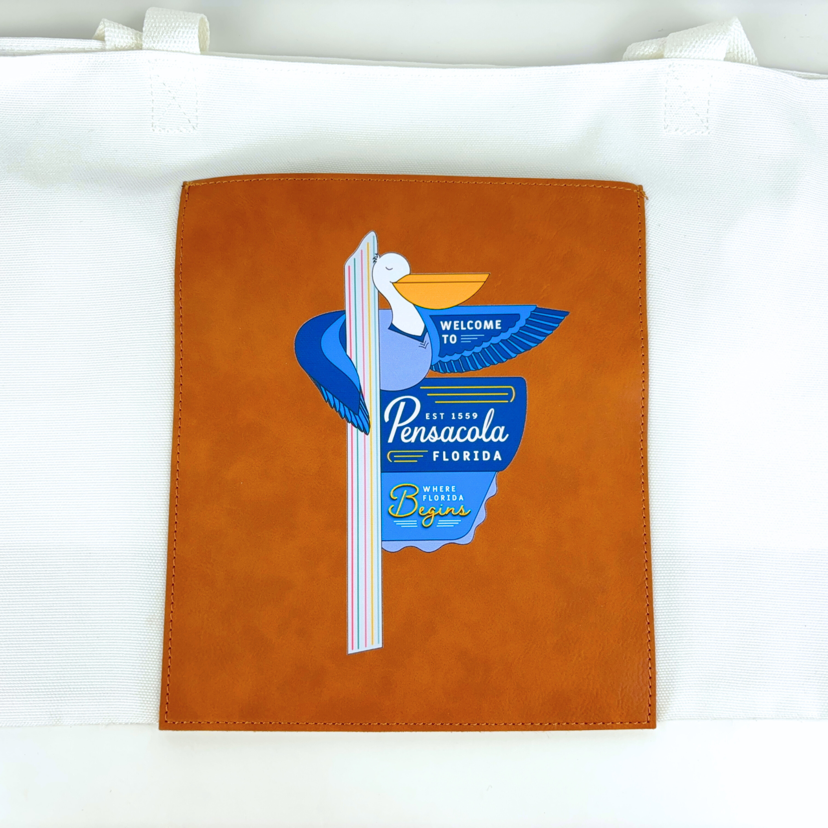 Prim In Proper Canvas Tote Bag Rawhide Pelican