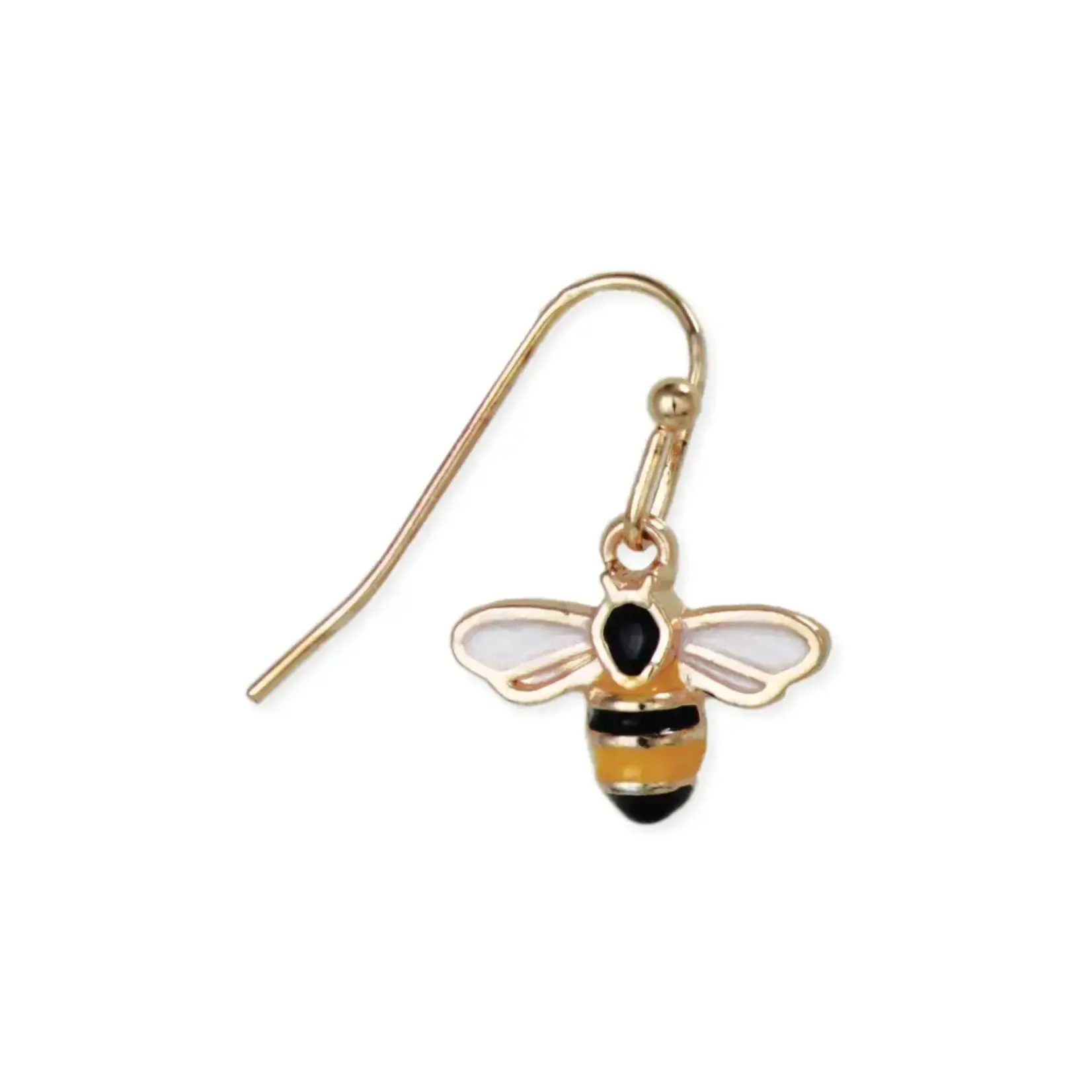 ZAD Bitsy Bee Gold Enamel Earrings