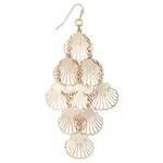 ZAD Gold Shell Cascade Earrings