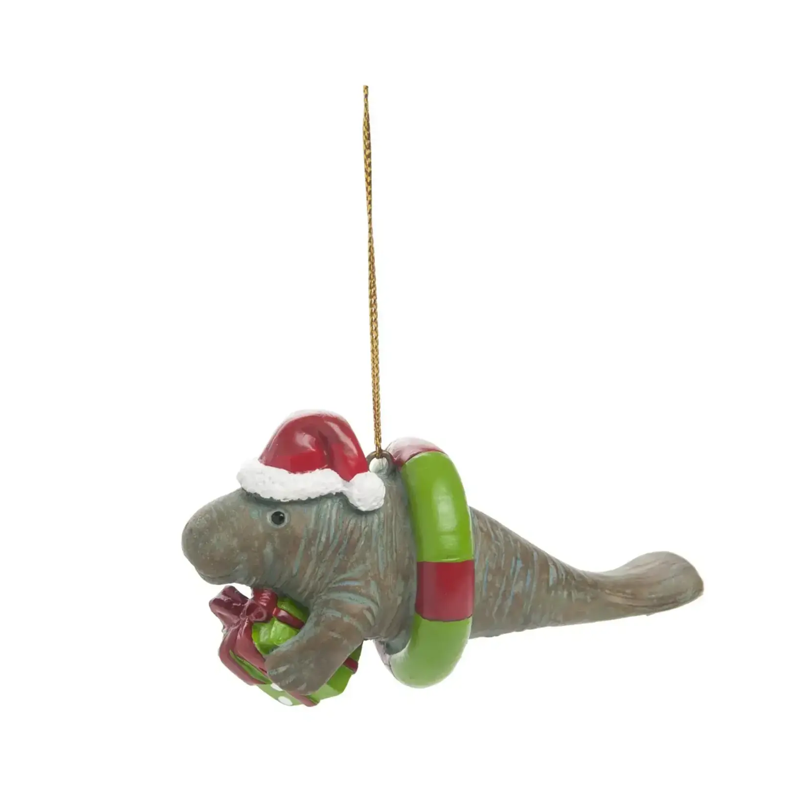 Beachcombers Manatee in Life Ring Ornament