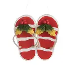 Beachcombers Flip-Flops Holly Ornament