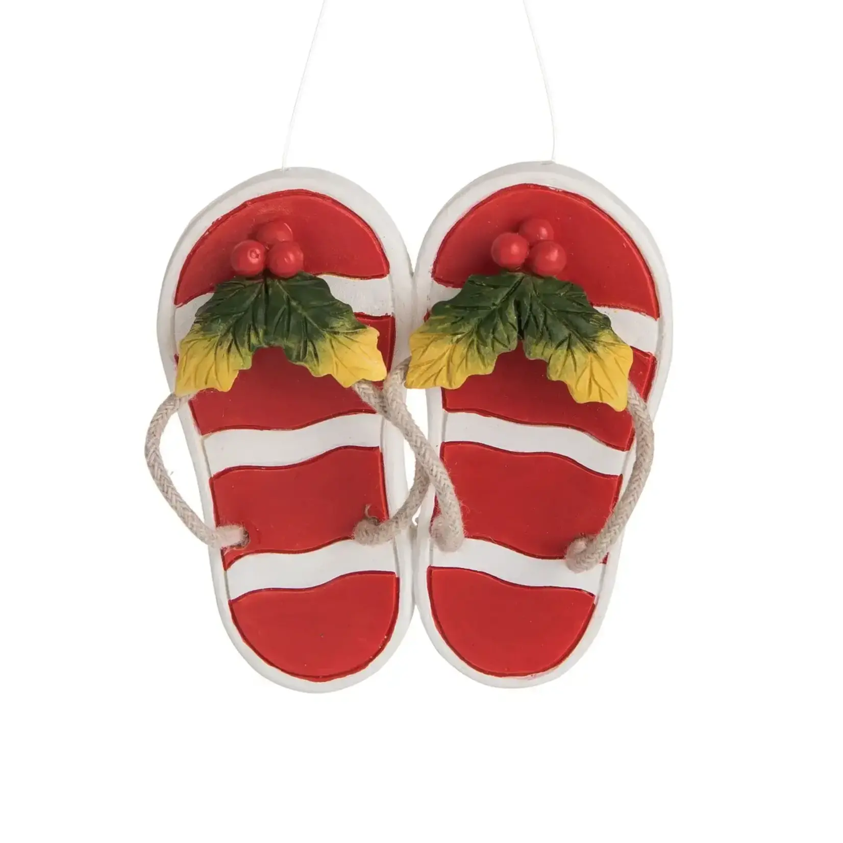 Beachcombers Flip-Flops Holly Ornament