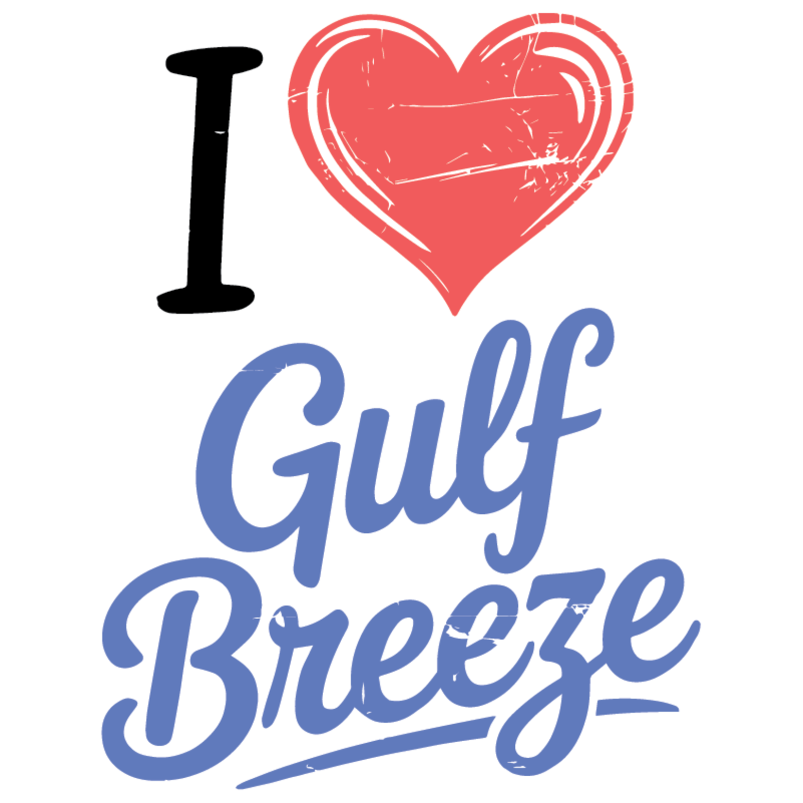 Prim In Proper T-Shirt - I Love (Heart) Gulf Breeze