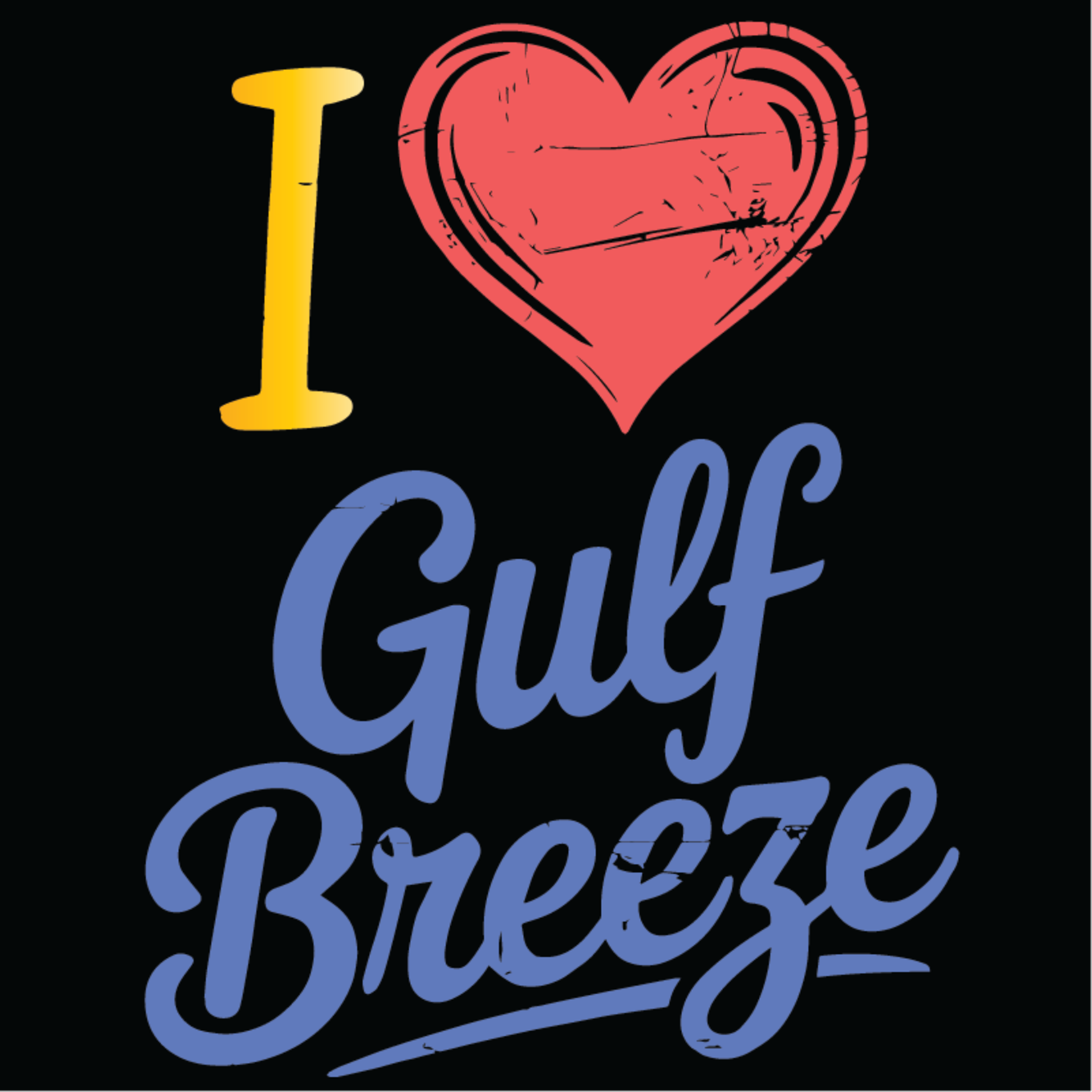 Prim In Proper T-Shirt - I Love (Heart) Gulf Breeze