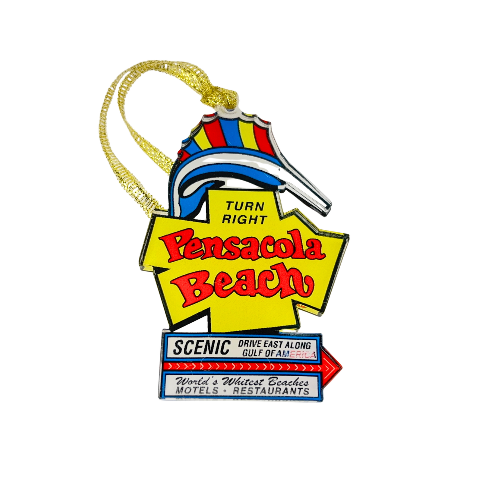 Pensacola Beach Welcome Sign Ornament