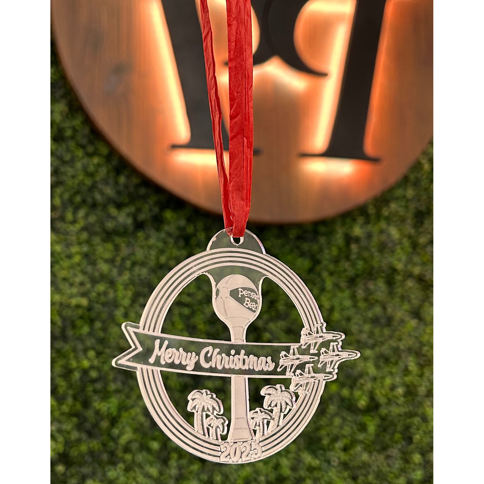 Prim In Proper Pensacola Beach Merry Christmas 2025 - 3" Clear Ornament