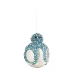 C&F Home Christmas Blue Shimmer Octopus Ornament