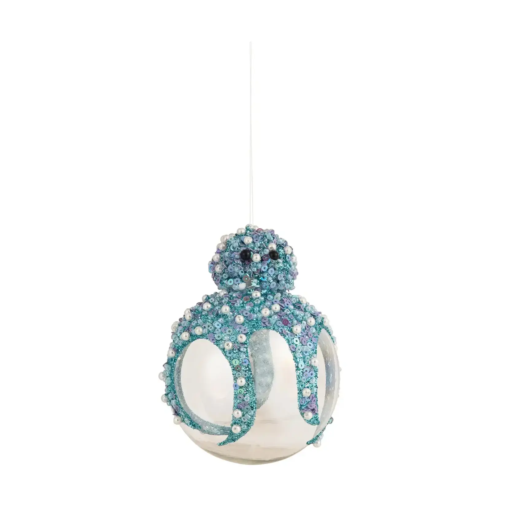 C&F Home Christmas Blue Shimmer Octopus Ornament