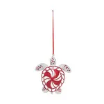 C&F Home Peppermint Turtle Coastal Ornament