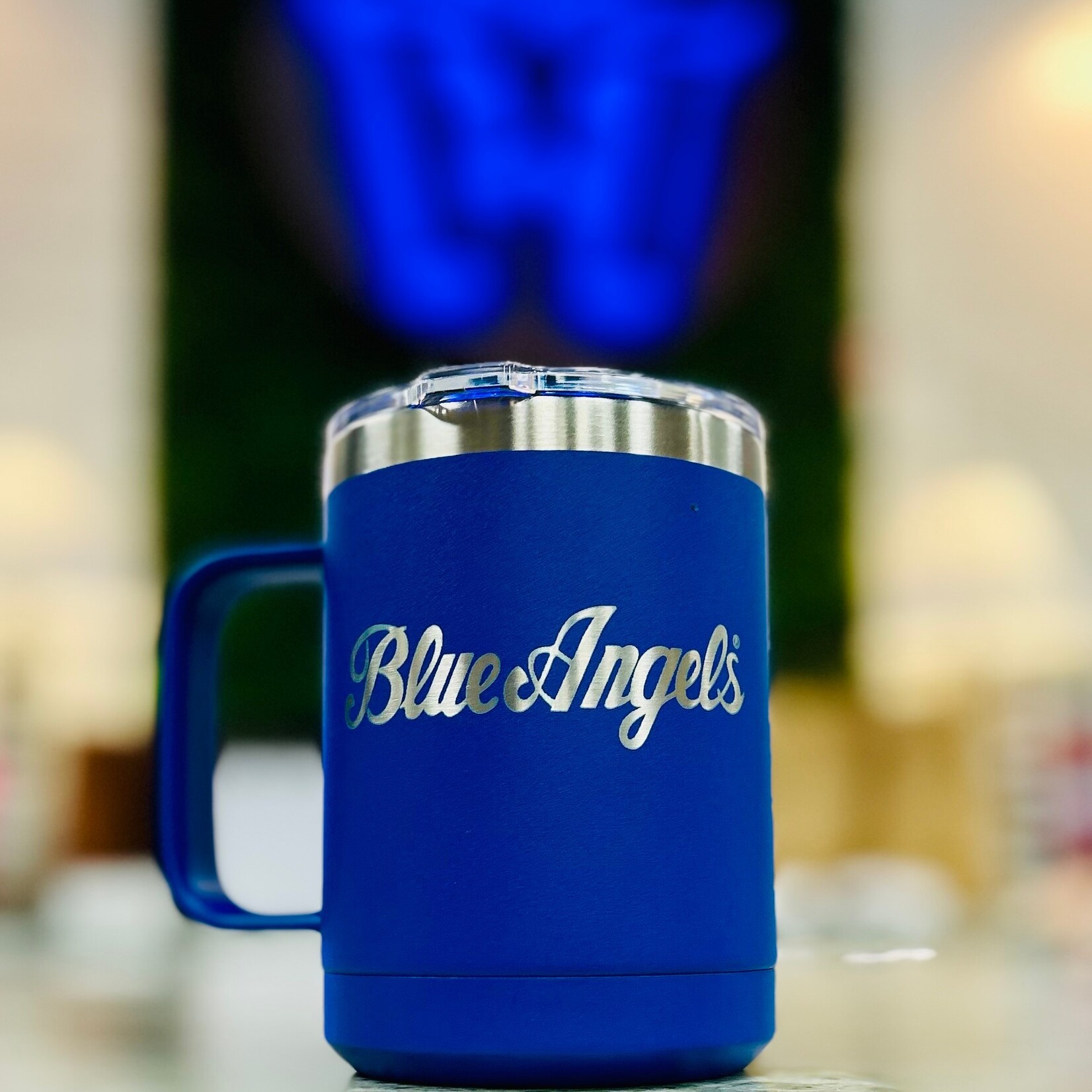Prim In Proper Blue Angels Engraved Insulated Coffee Mug