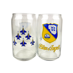 Prim In Proper Blue Angels Glass Can 16 oz