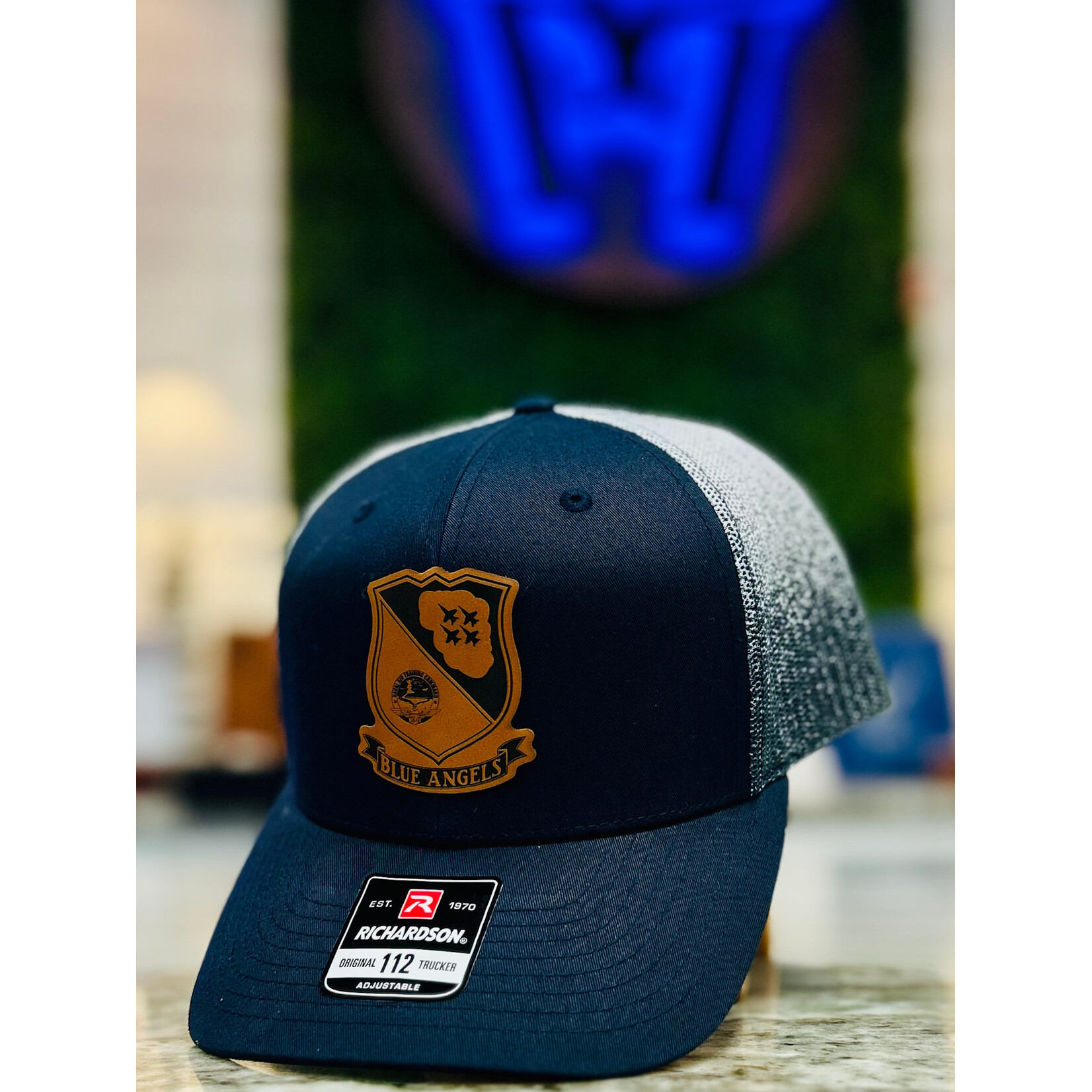 Prim In Proper Blue Angels Richardson 112 Trucker Hat Cap Rawhide