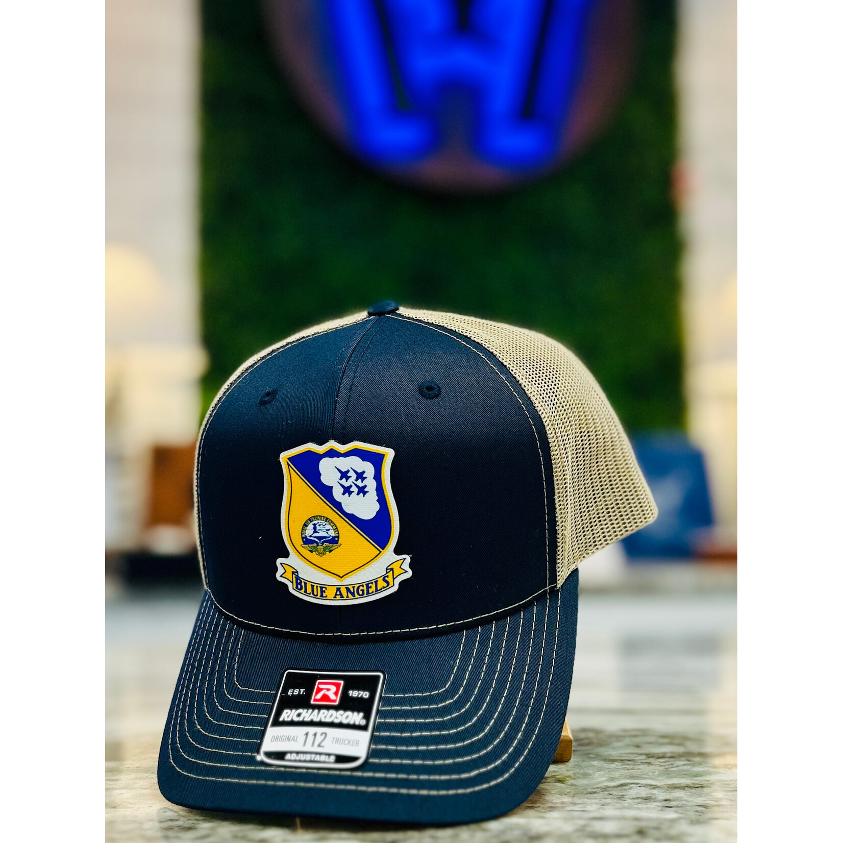 Prim In Proper Blue Angels Richardson 112 Trucker Hat Cap Color
