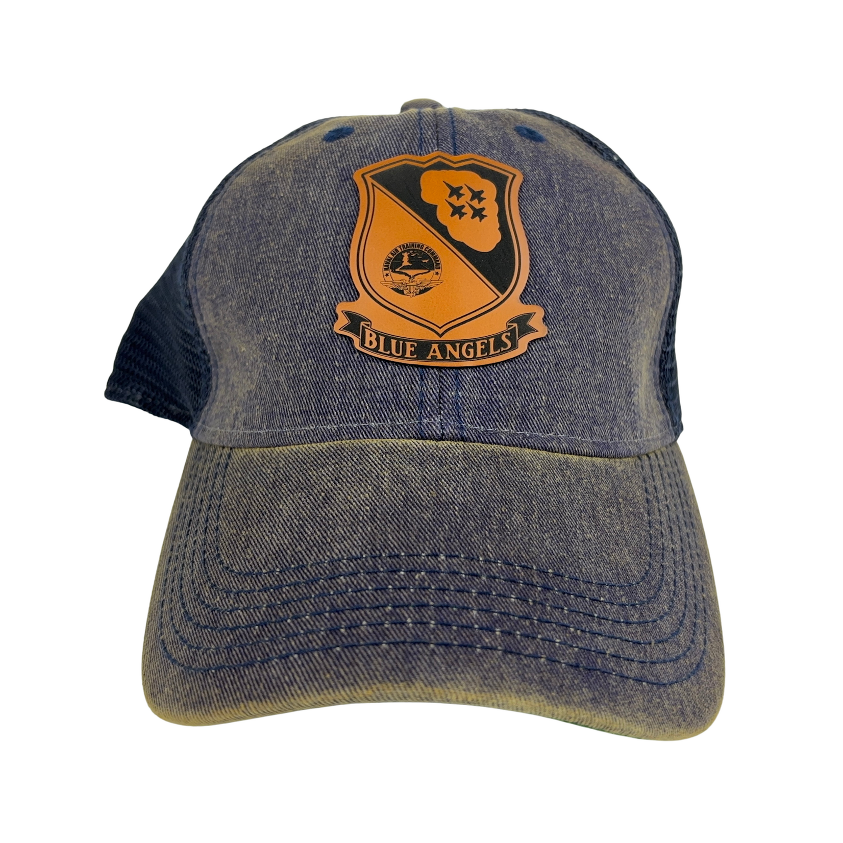 Prim In Proper Blue Angels Legacy OFA Trucker Hat Cap Rawhide