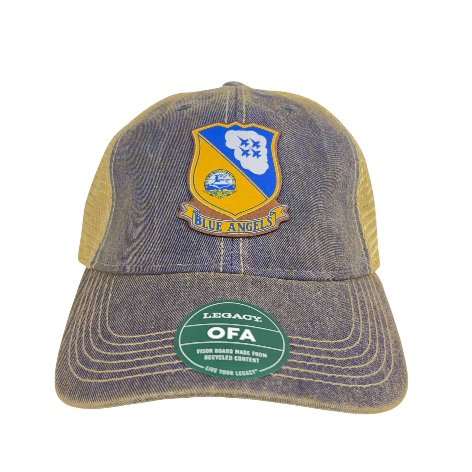 Prim In Proper Blue Angels Legacy OFA Trucker Hat Cap Color