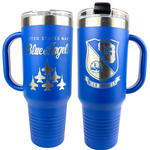 Prim In Proper Blue Angels Engraved Travel Mug - 40 oz