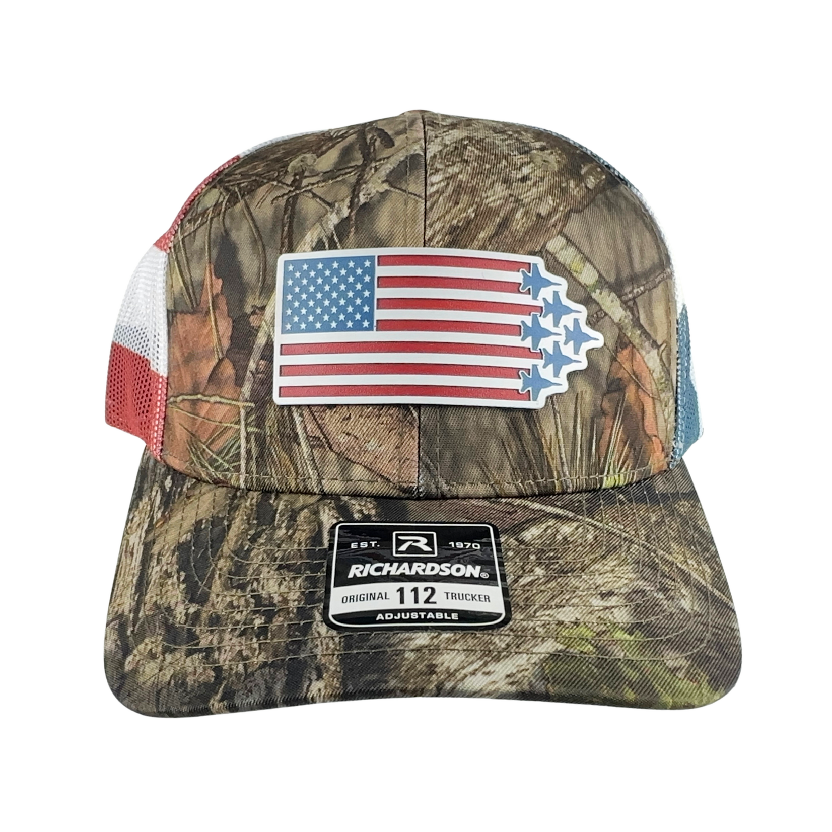Richardson Trucker Hat 112 Flag Delta Jets RWB