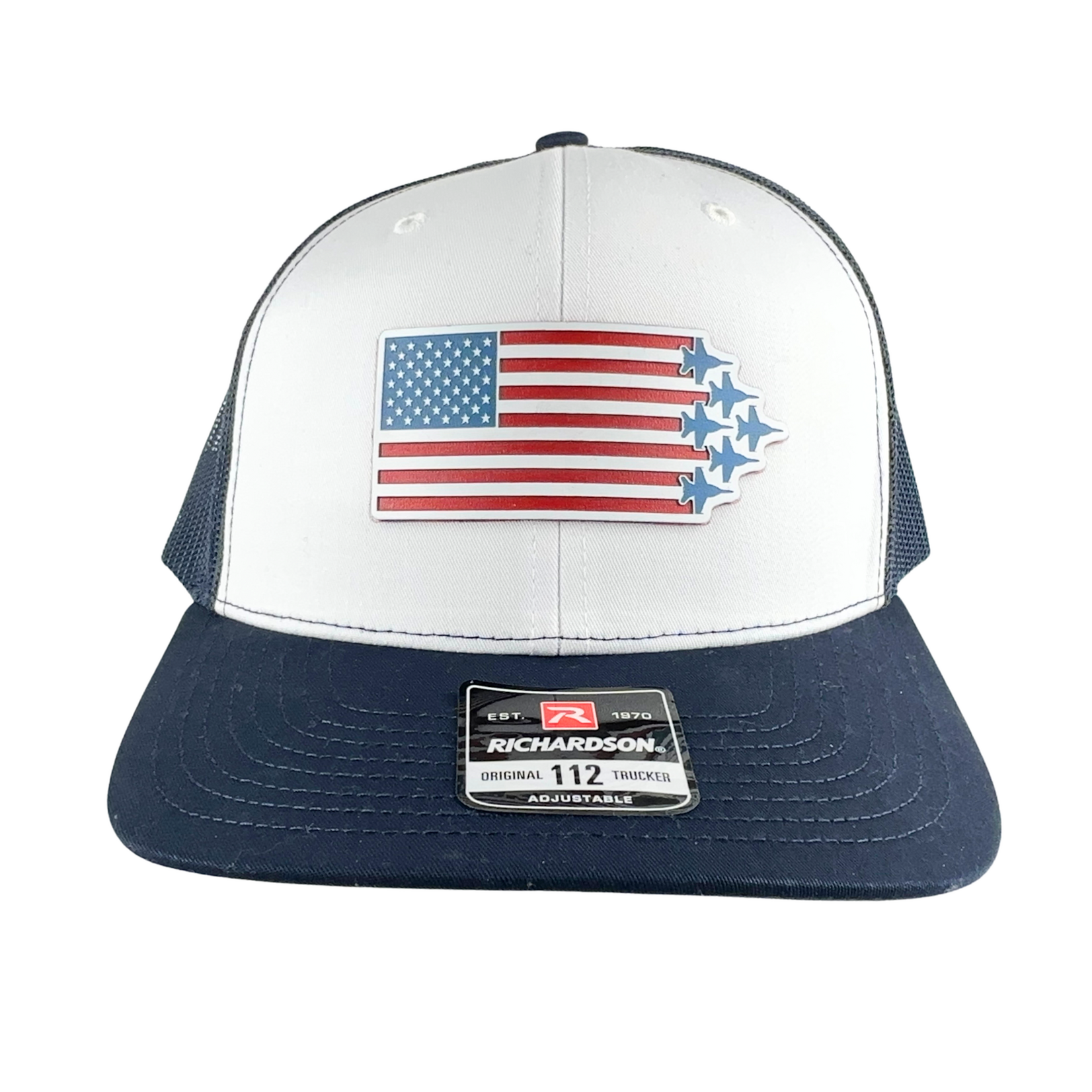 Richardson Trucker Hat 112 Flag Delta Jets RWB