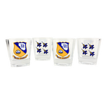 Prim In Proper Blue Angels Rocks Glass Set 4pc
