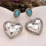ZAD Southwest Love Silver Heart Post Earrings