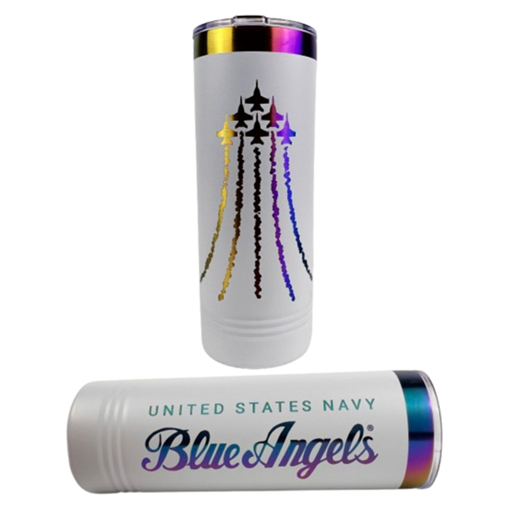 Prim In Proper Blue Angels Engraved Skinny Tumbler 22 oz