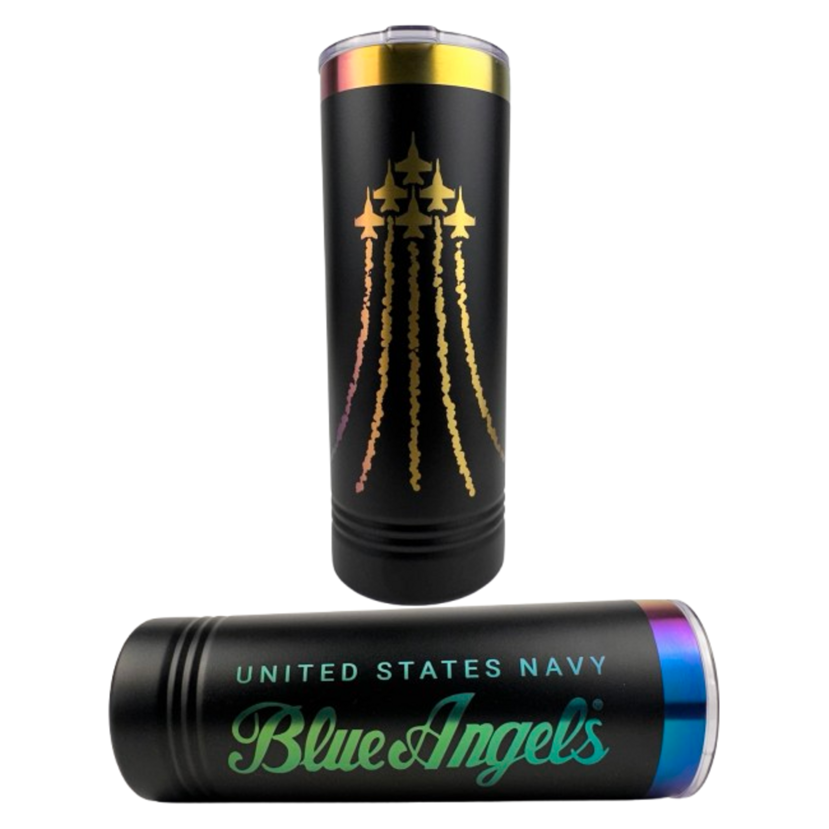 Prim In Proper Blue Angels Engraved Skinny Tumbler 22 oz