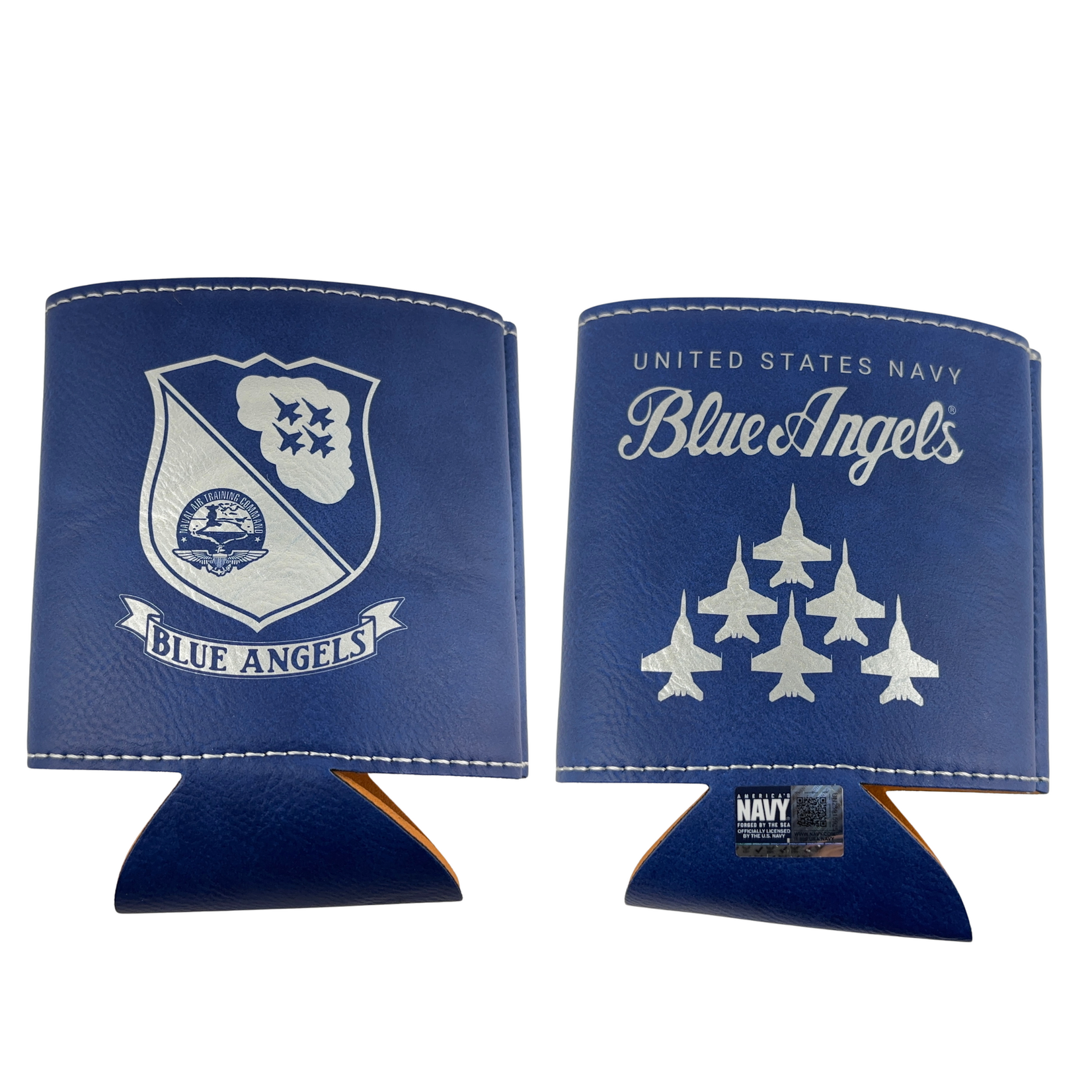 Prim In Proper Blue Angels Delta Flag Can Bottle Holder