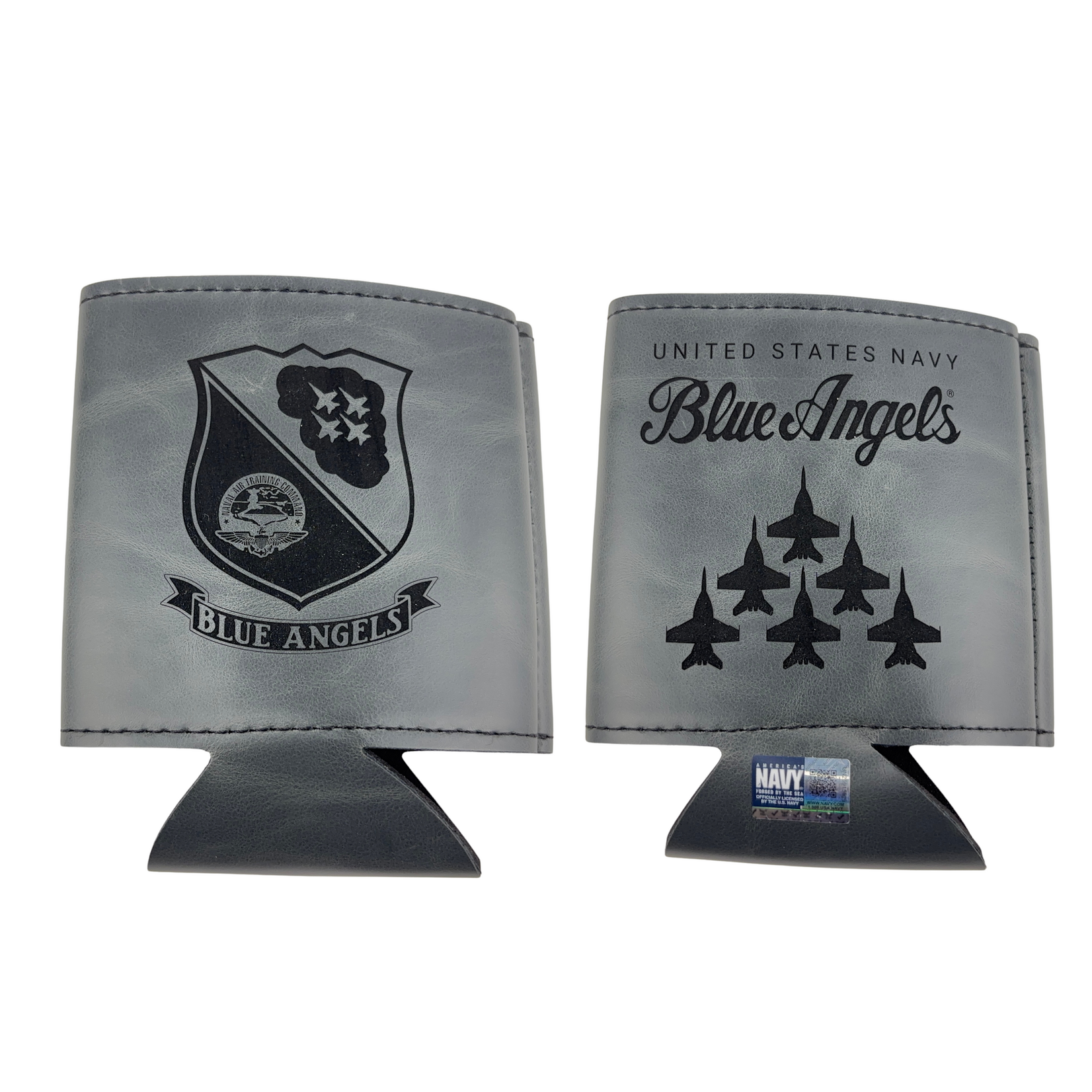 Prim In Proper Blue Angels Delta Flag Can Bottle Holder