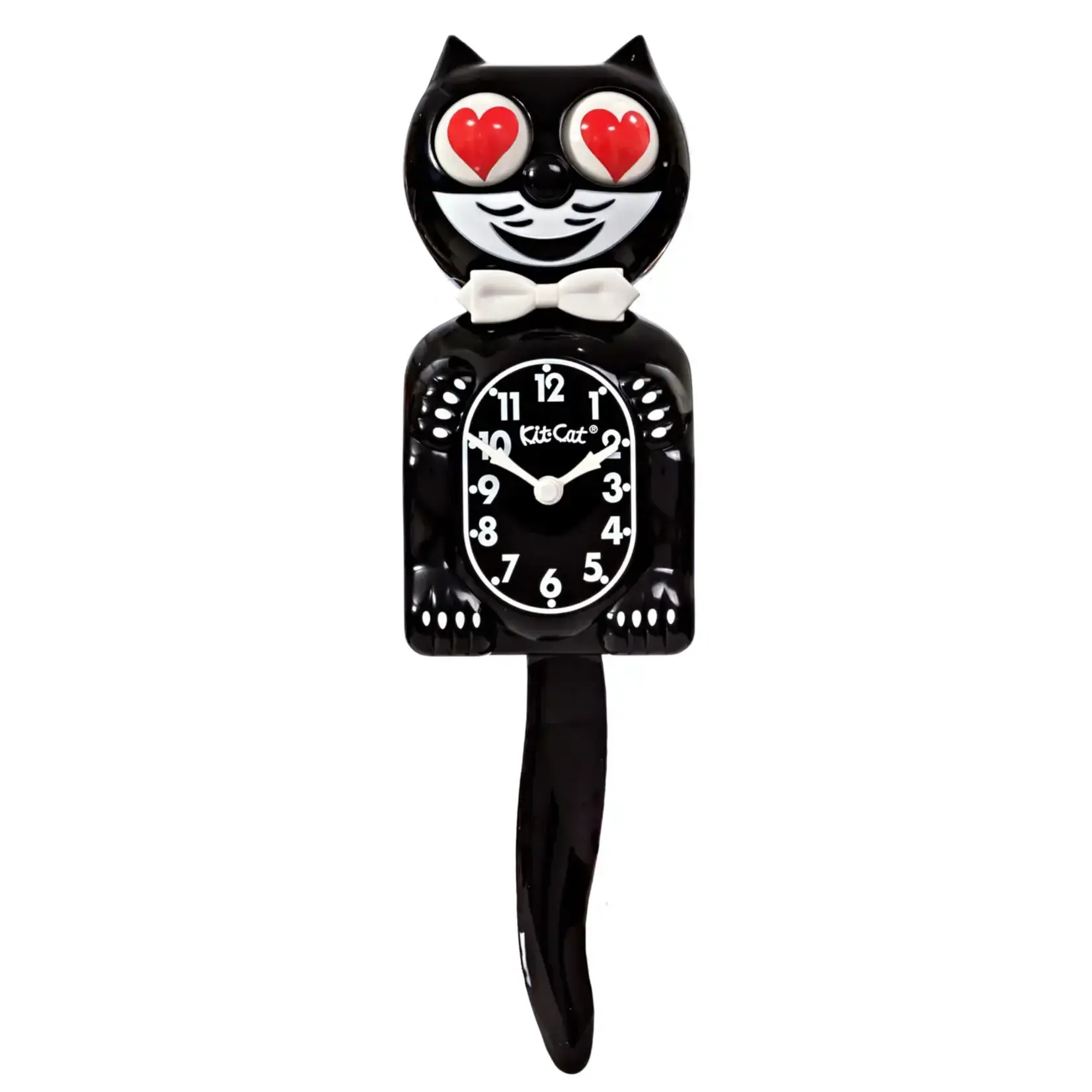 Classic Black Kit Cat Klock Wall Clock- Heart Eyes LE