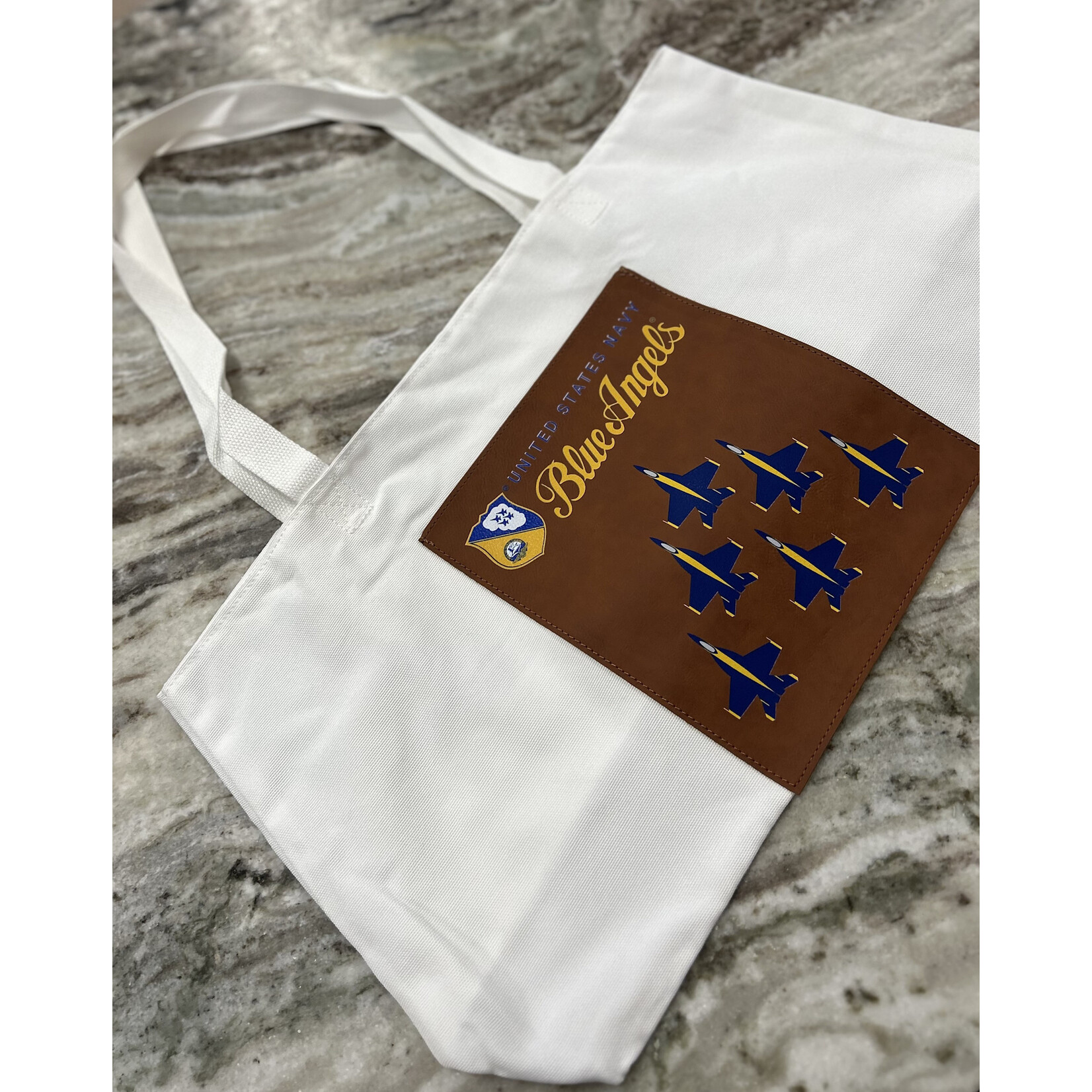 Prim In Proper Blue Angels Tote Bag Rawhide w/Gusset