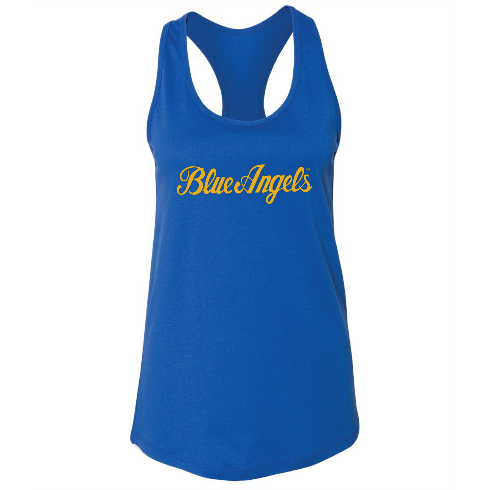 Prim In Proper Blue Angels Women's Racerback Tank - Script