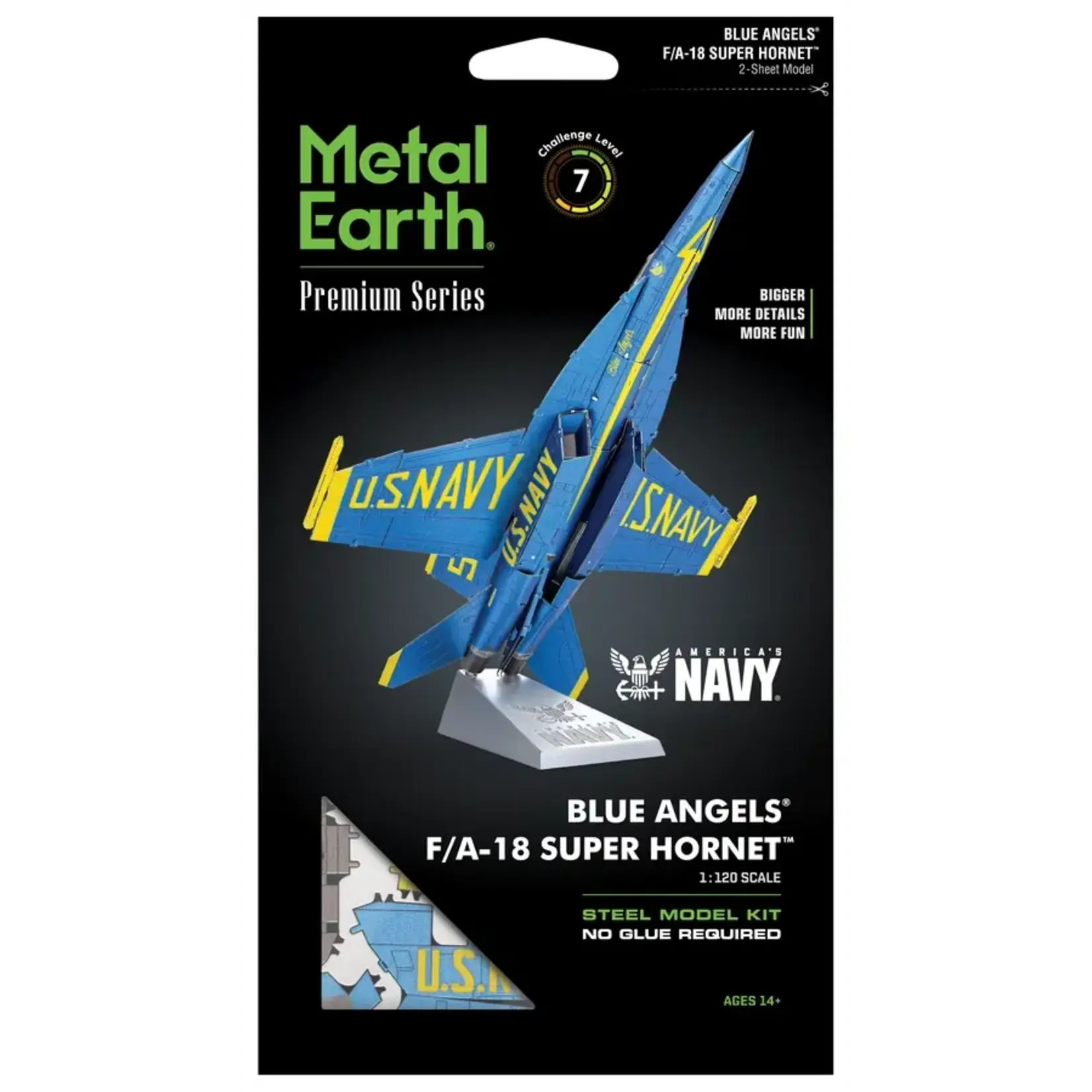 Metal Earth Blue Angels F/A 18 Super Hornet Steel Model Kit