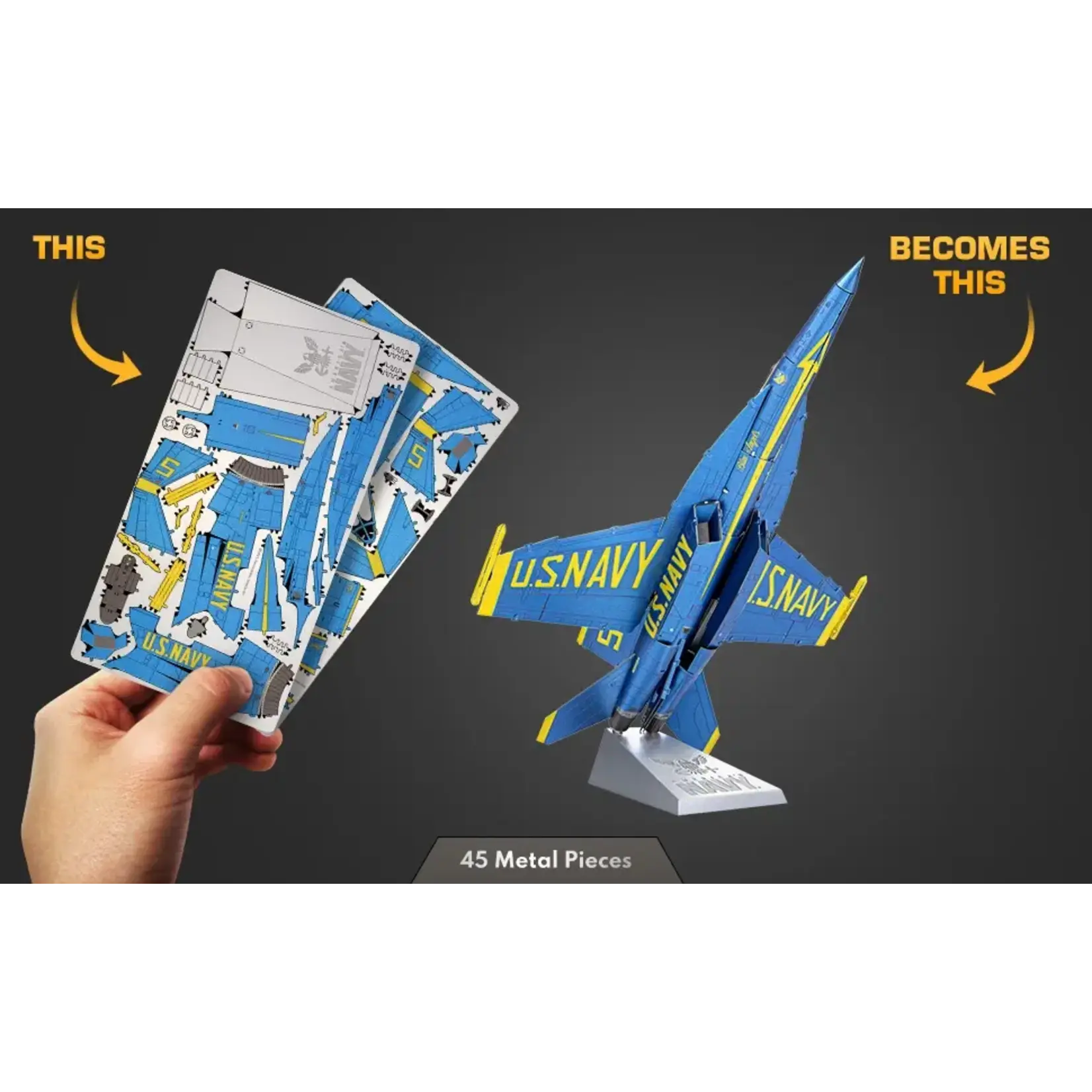 Metal Earth Blue Angels F/A 18 Super Hornet Steel Model Kit