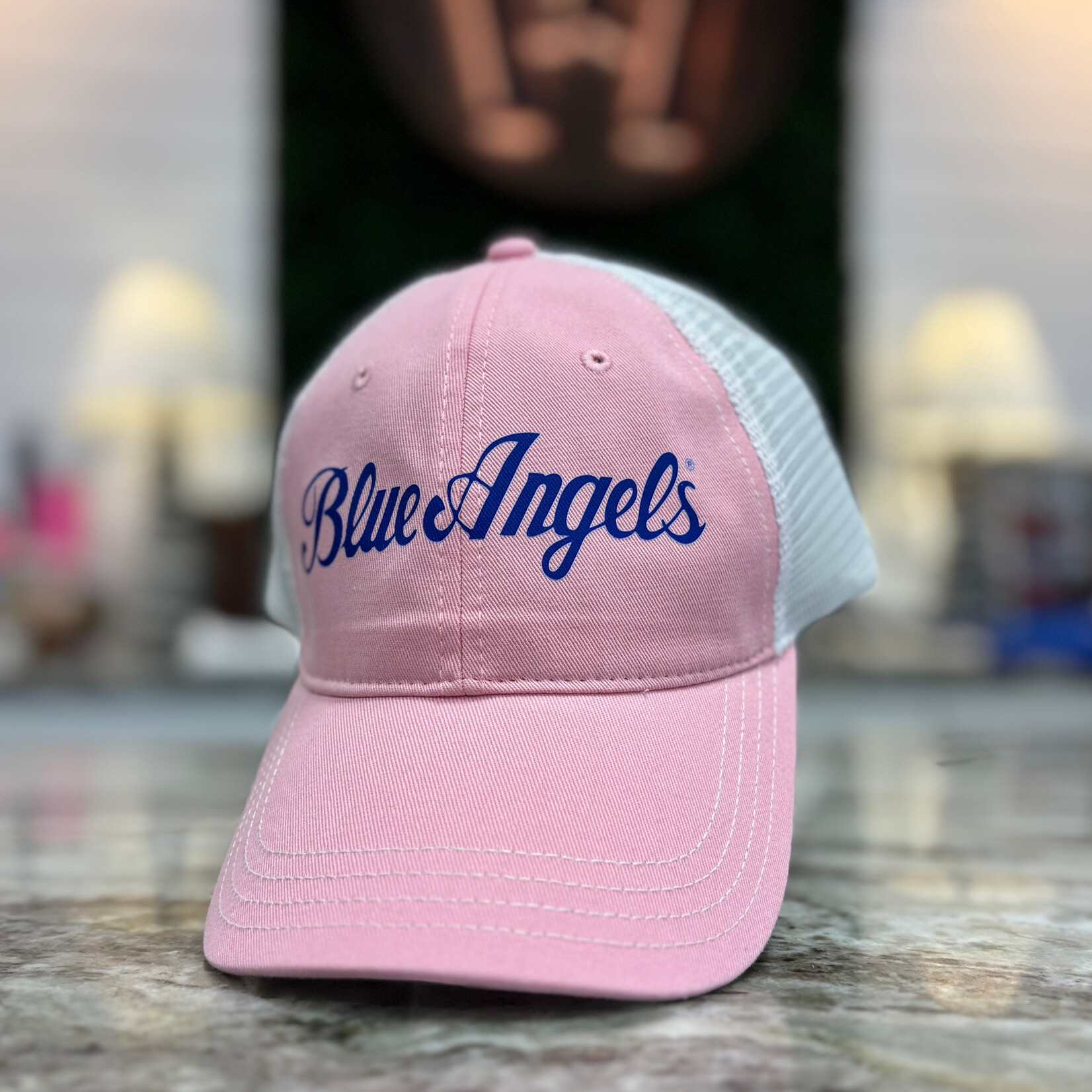 Prim In Proper Blue Angels Richardson 111 Trucker Hat Cap Script