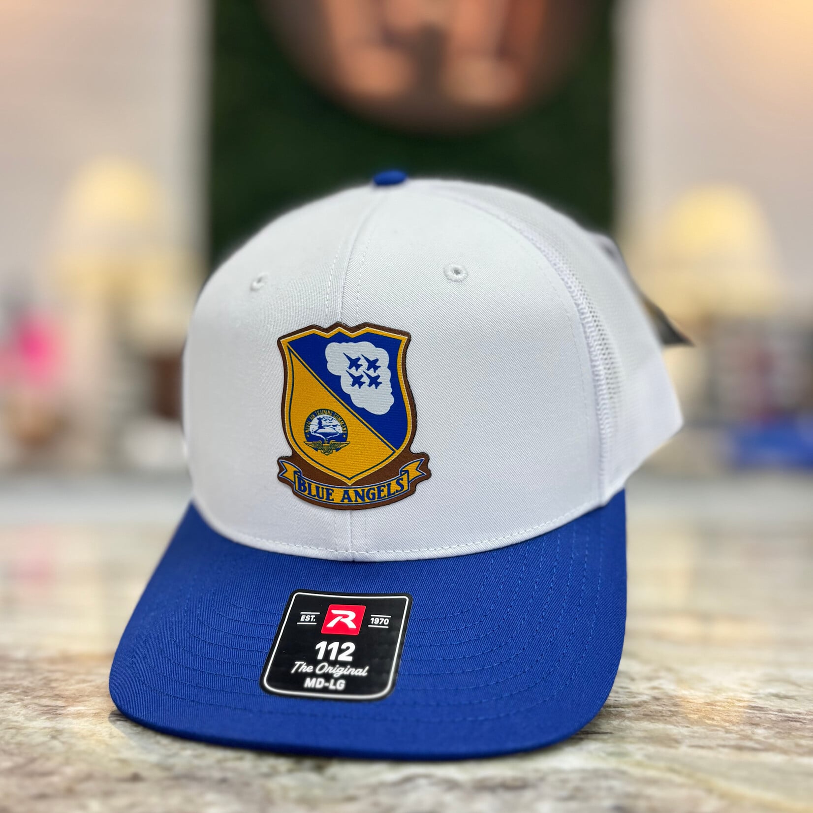 Prim In Proper Blue Angels Richardson 112 Trucker Hat Cap Color Shield