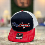 Prim In Proper Blue Angels Richardson 112 Trucker Hat Cap Stars & Stripes Script
