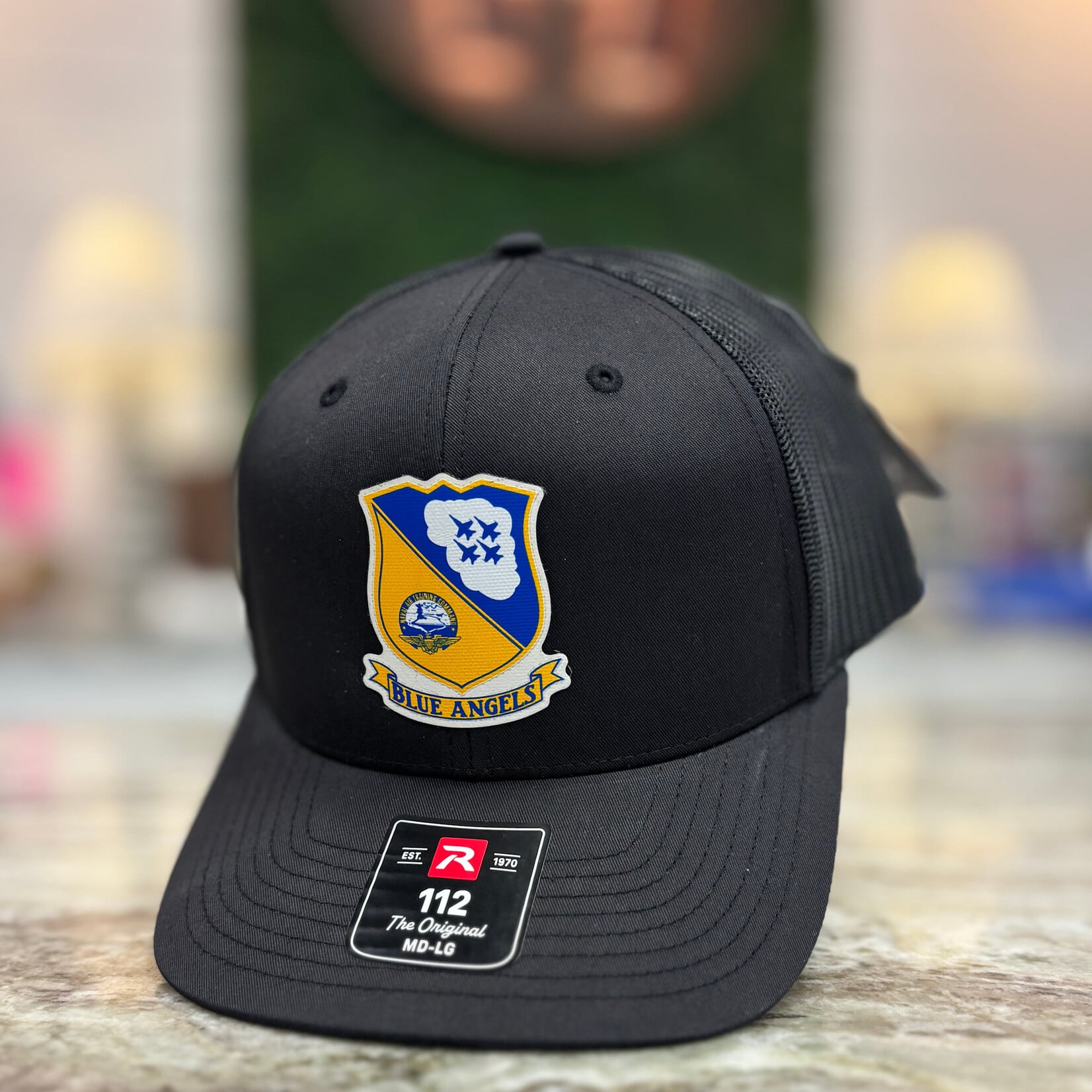 Prim In Proper Blue Angels Richardson 112 Trucker Hat Cap Color Shield