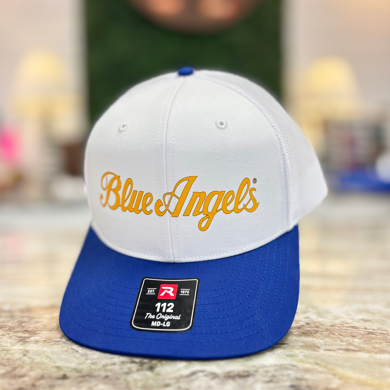 Prim In Proper Blue Angels Richardson 112 Trucker Hat Cap Script